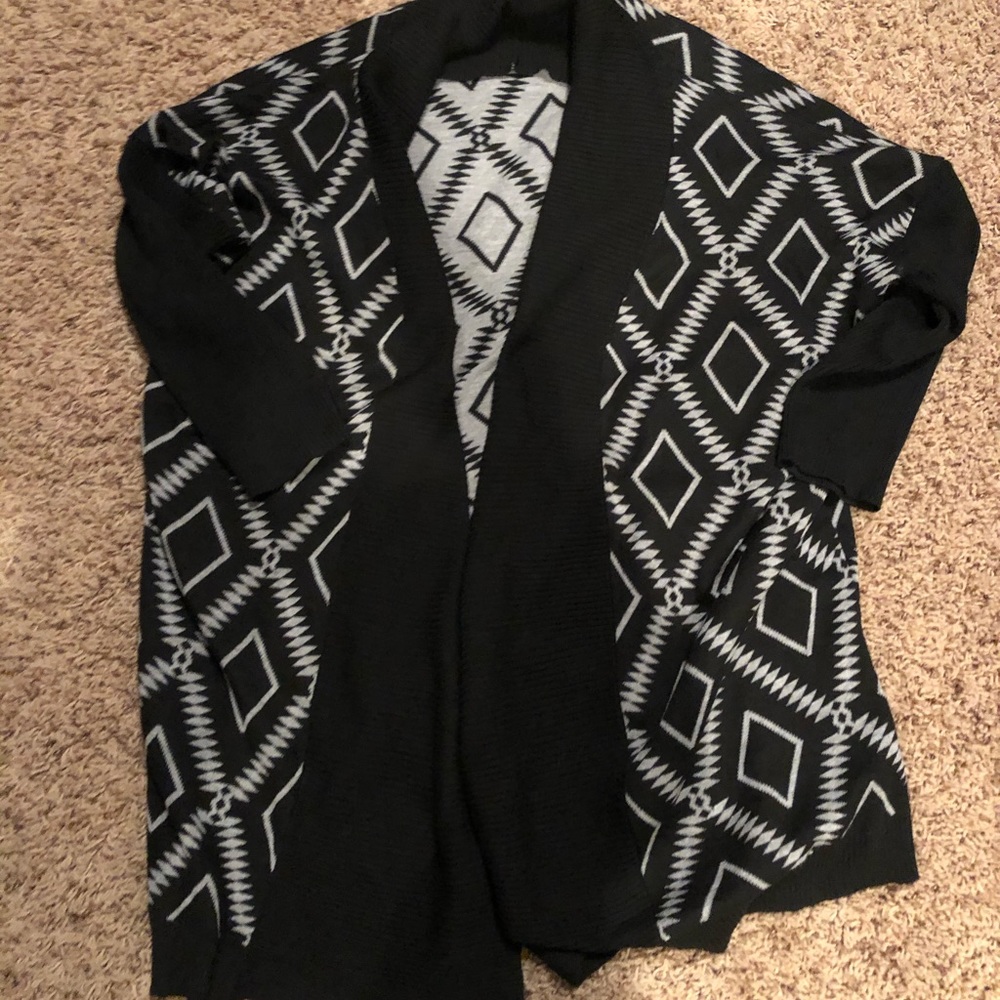 Black and Gray Cardigan